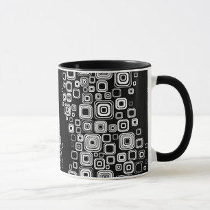 Tasse Rétros carrés noirs et blancs