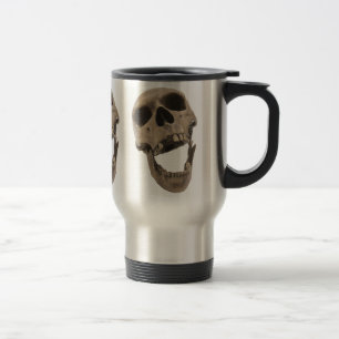 Tasse riante de voyage de crâne