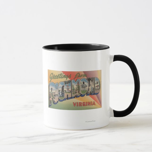 Tasse Richmond, Virginie - Scènes de grandes lettres (Droite)