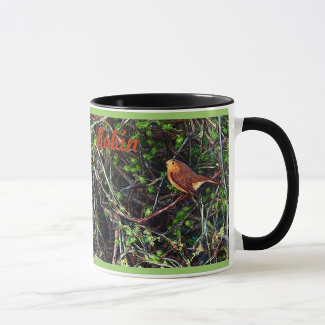 Tasse Robin dans une haie (Droite)
