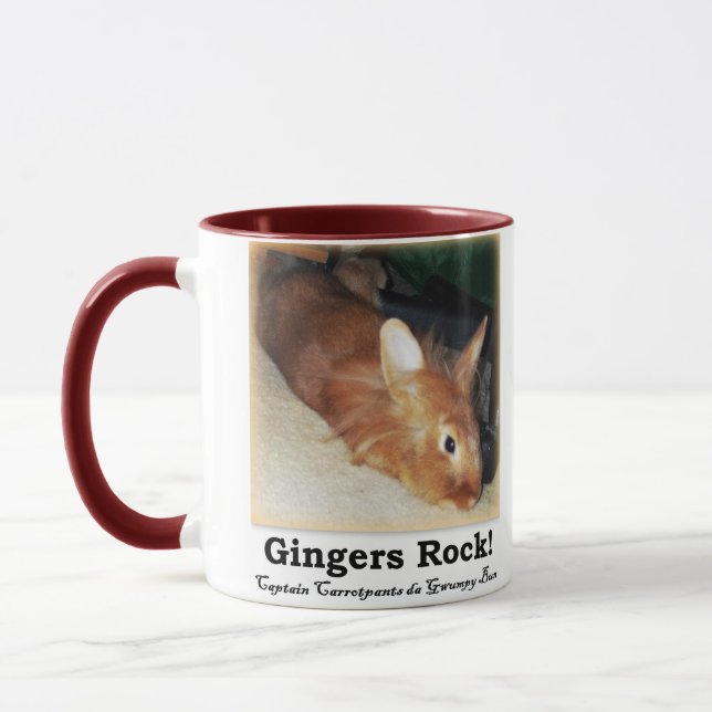 Tasse Roche de gingembres ! Lapin désapprobateur deux (Gauche)