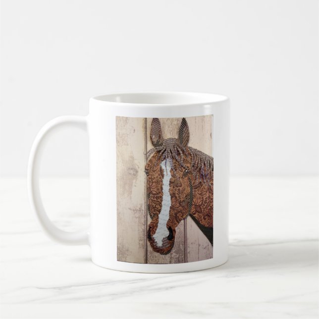 Tasse rocheuse de collage de cheval (Gauche)