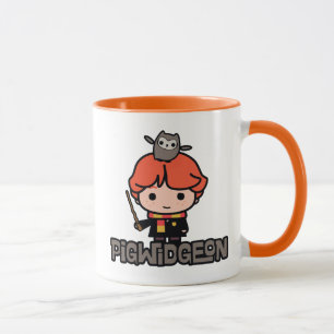 Tasse Ron Weasley et Pigwidgeon en dessin animé
