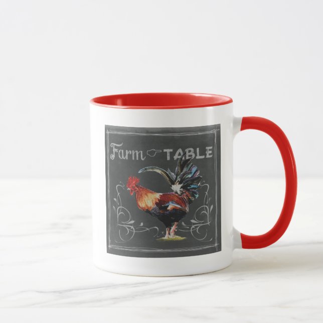 Tasse Rooster de ferme à table (Droite)