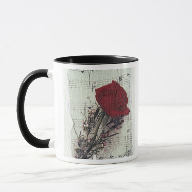 Tasse <Rose and Music> par Kim Koza 2 (Gauche)