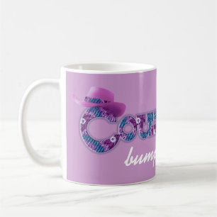 Tasse rose bleue de denim "de rustre de pays"