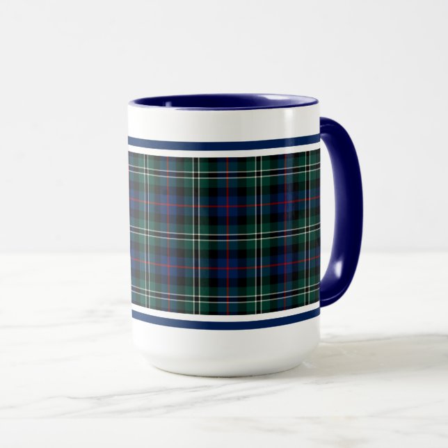 Tasse Rose Clan Chasse Tartan (Devant droit)