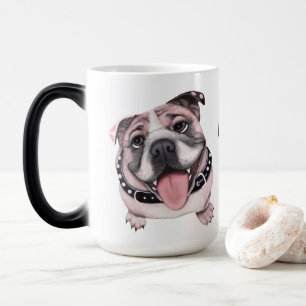 Tasse rose de bouledogue