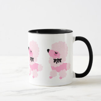 Tasse rose de caniches