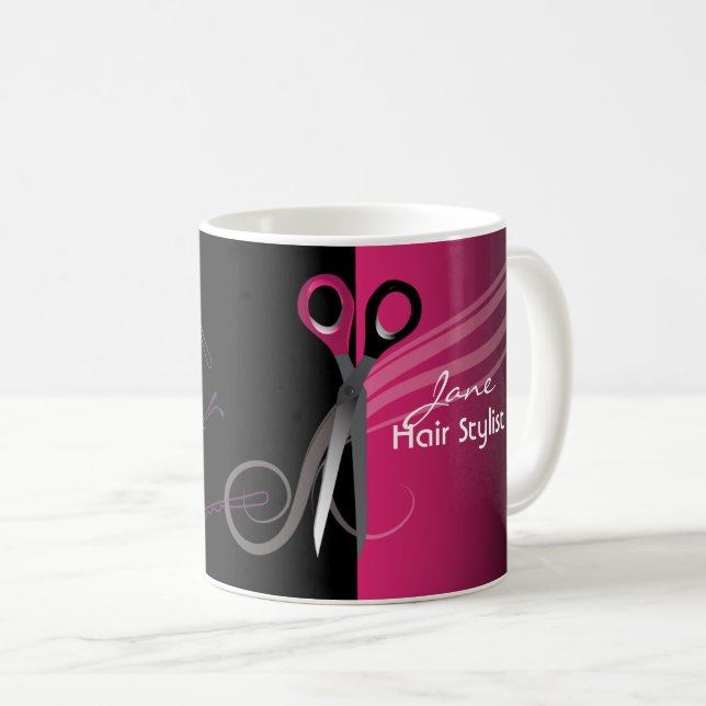 Tasse rose de coiffeur (Devant droit)