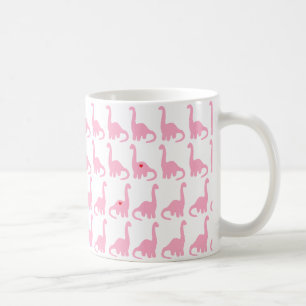 Tasse rose de dinosaure