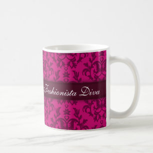 Tasse rose de filles de rick de damassé de diva de