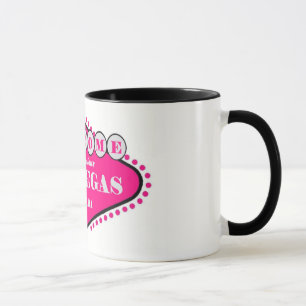 Tasse rose de logo de signe de Hotty Las Vegas