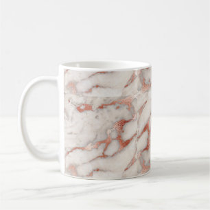 Tasse rose de marbre d'or