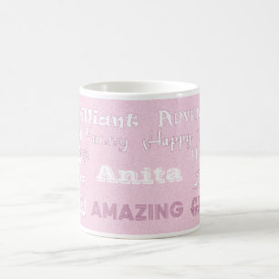 Tasse rose de meilleur ami d'Anita