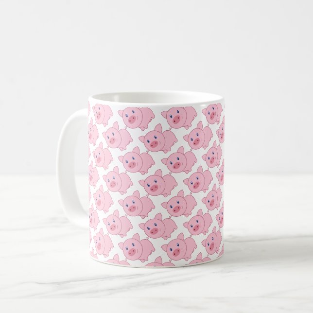 Tasse rose de porcs (Devant gauche)