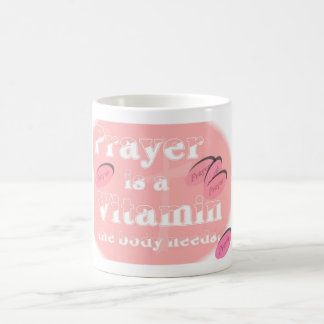 Tasse (rose) de prière de vitamine