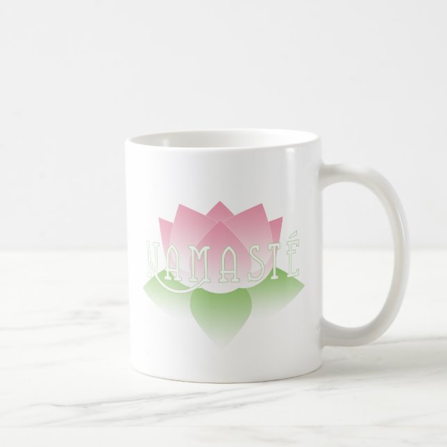 Tasse rose de yoga de Namaste Lotus (Droite)