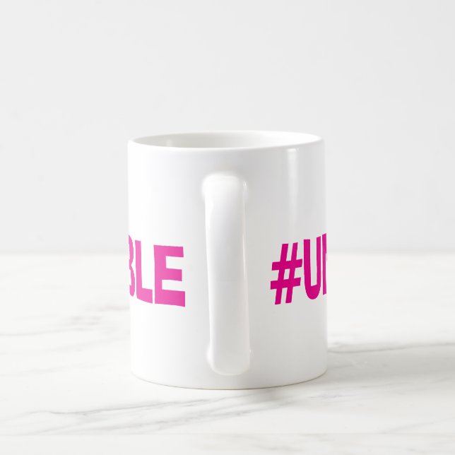 Tasse rose d'Unfuqwitable de trouille (Poignée)