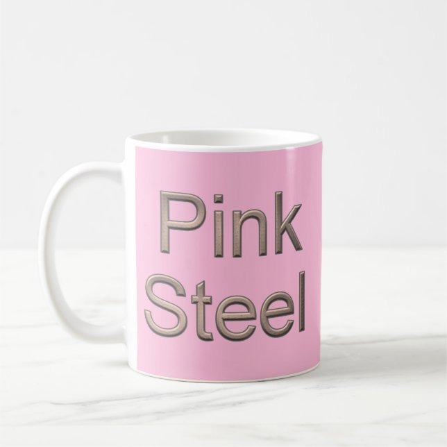Tasse rose en acier (Gauche)