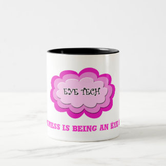 Tasse rose Girly de technologie d'oeil de fleur