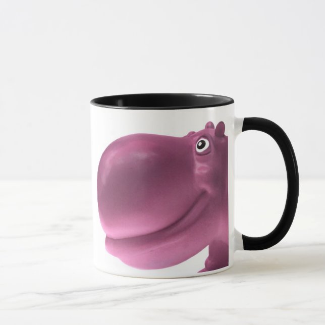 Tasse Rose heureux d'hippopotame (Droite)