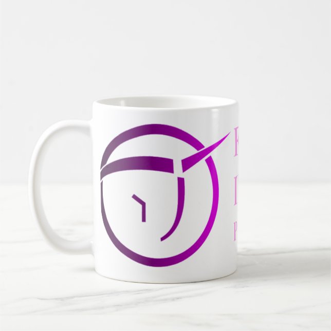 Tasse rose invisible de licorne (Gauche)