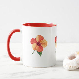 Tasse rose tropicale hibiscus