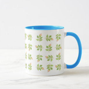 Tasse Rosebud Mini-impression rose Bleu Bleu Bleu Ringer