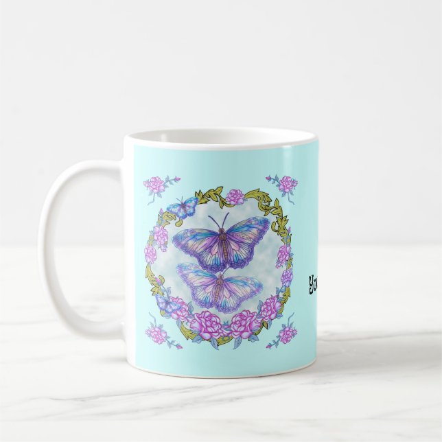 Tasse Roses Papillon (Gauche)
