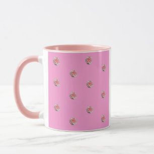 Tasse Roses roses sur rose