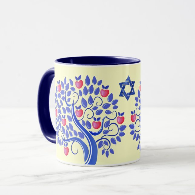 Tasse Rosh Hashanah | Cadeau du Nouvel An juif (Devant gauche)