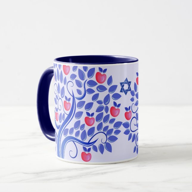 Tasse Rosh Hashanah | Cadeau du Nouvel An juif (Devant gauche)