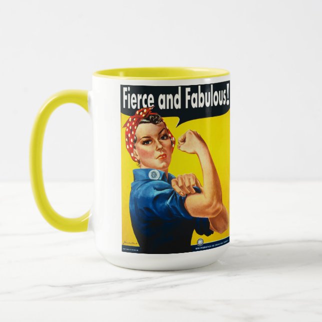 Tasse Rosie Le Riveter Fierce et Fabulous (Gauche)