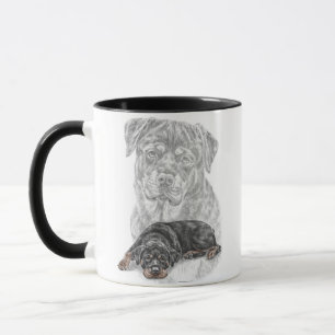 Tasse Rottweiler Chien Art