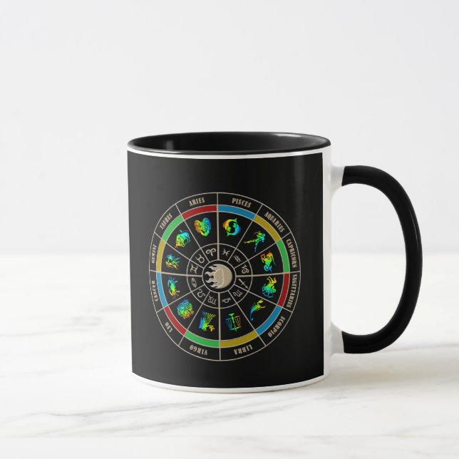 Tasse Roue de couleur de zodiaque (Droite)