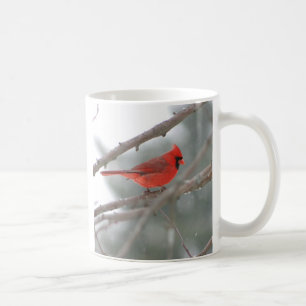 Tasse rouge cardinale d'oiseau