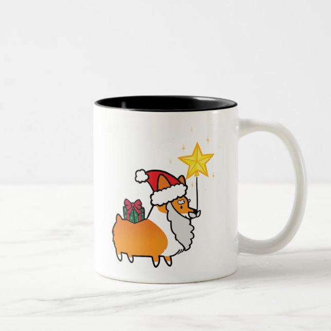 Tasse rouge | CorgiThings de corgi de Père Noël (Droit)