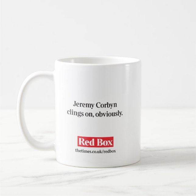 Tasse rouge de boîte - Jeremy Corbyn s'accroche (Gauche)