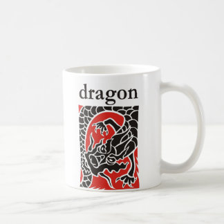 Tasse rouge de classique de dragon
