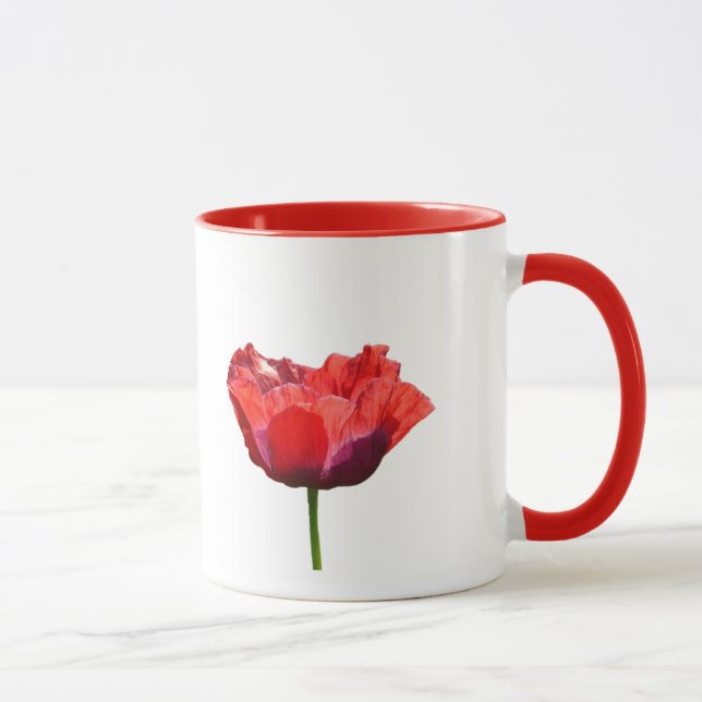 Tasse rouge de pavot (Droite)