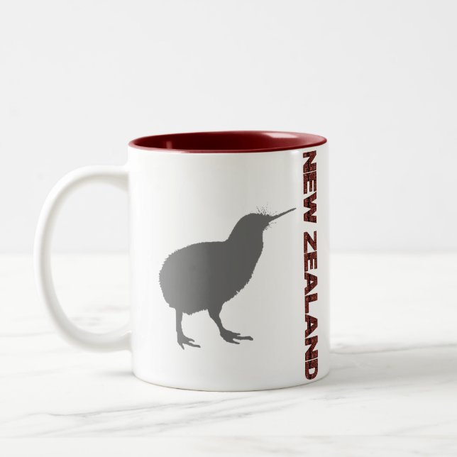 Tasse rouge de tasse de café de sonnerie de kiwi (Gauche)