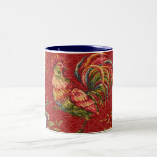 Tasse rouge de ton du coq 2 de pays français