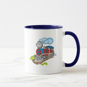Tasse Rouge et T-shirts et cadeaux bleus de train