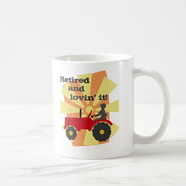 Tasse rouge ou verte de retraite de tracteur (Droite)