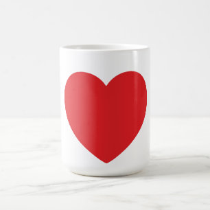 Tasse rouge simple de coeur