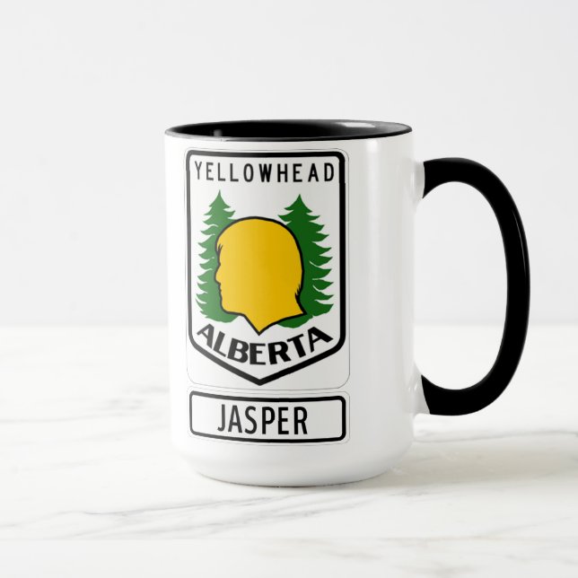 Tasse Route de Yellowhead - jaspe, Alberta (Droite)