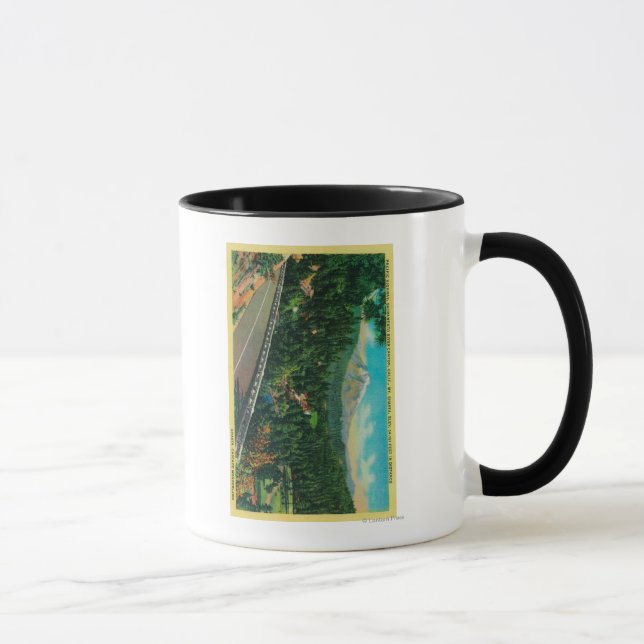 Tasse Route du Pacifique avec le mont Shasta à distance (Droite)