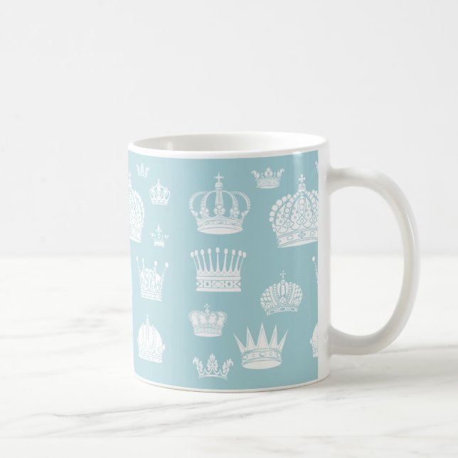 Tasse royale bleue de motif de couronne (Droite)