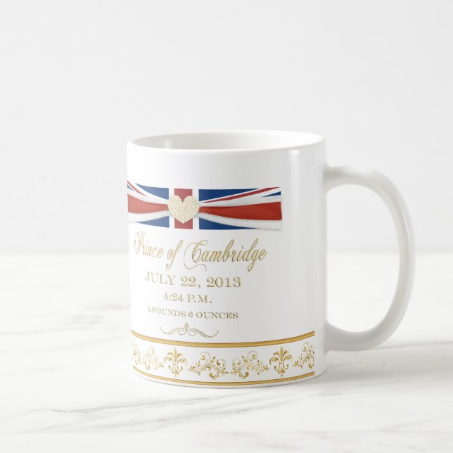 Tasse royale de souvenir de bébé de la livraison (Droite)